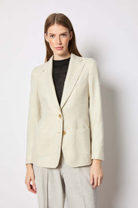 Silvia single-breasted jacket ivory white