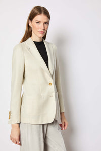 Silvia single-breasted jacket ivory white