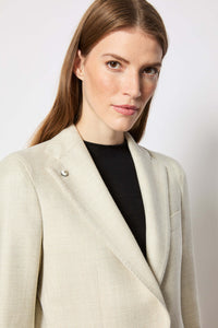 Silvia single-breasted jacket ivory white