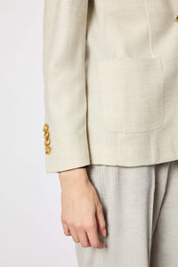 Silvia single-breasted jacket ivory white
