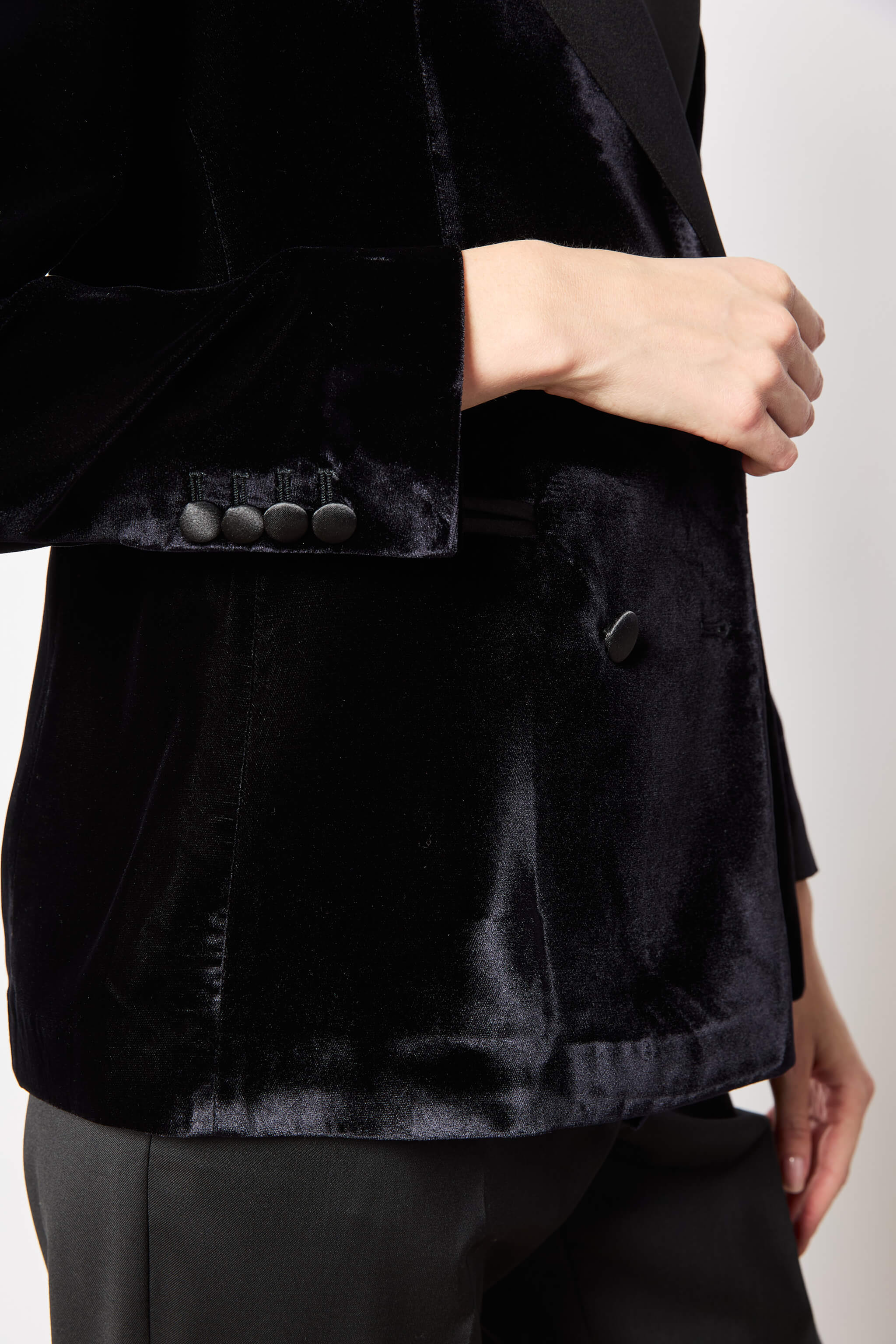 ELENA jacket velvet black
