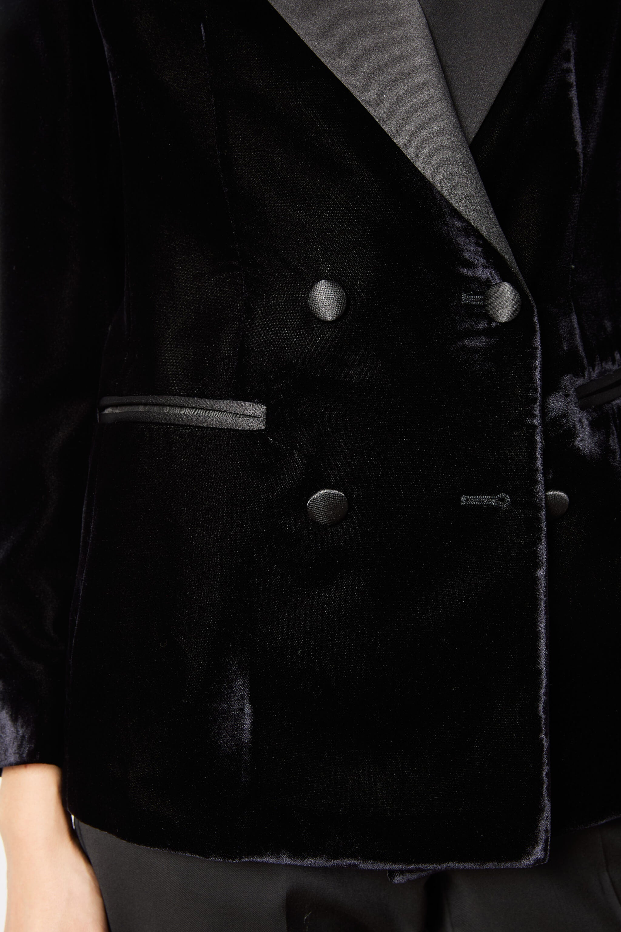 ELENA jacket velvet black
