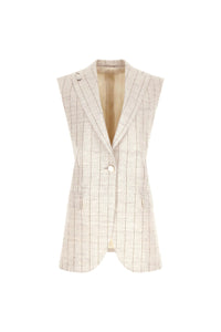 Lidia vest untreated - ivory beige