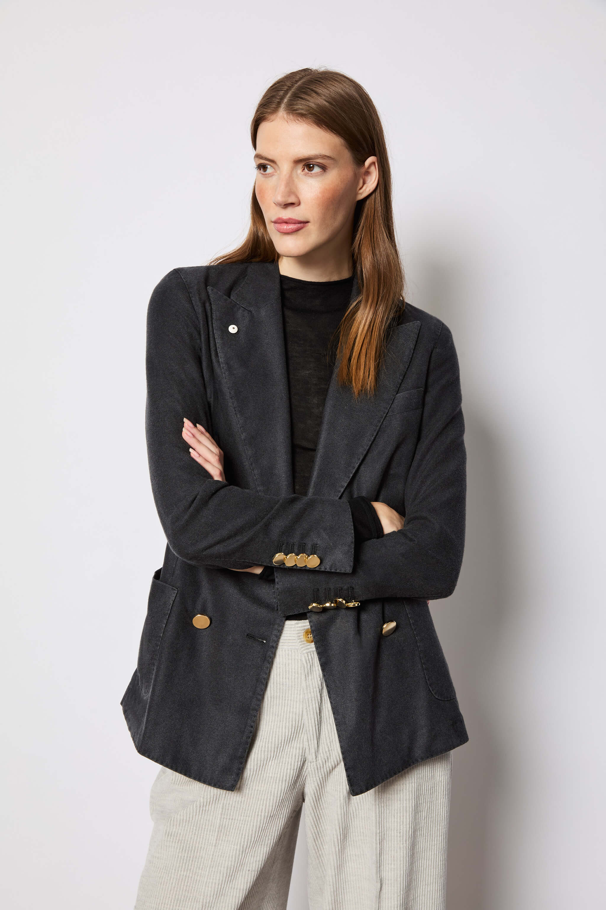 Elena jacket dyed smoky gray