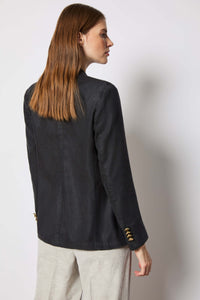 Elena jacket dyed smoky gray blue