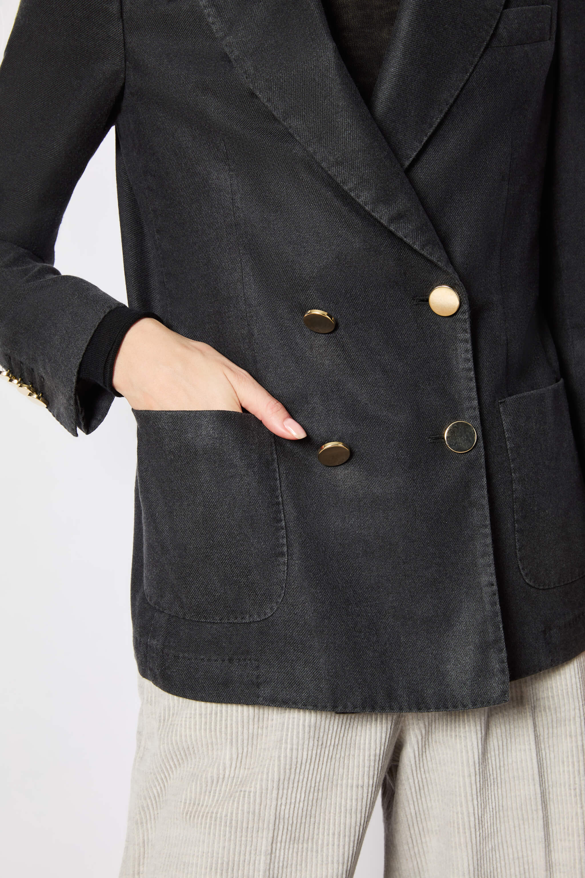 Elena jacket dyed smoky gray