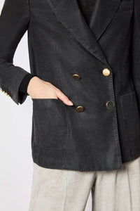 Elena jacket dyed smoky gray blue