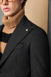 Paul raw-hem jacket black
