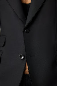 Paul raw-hem jacket black