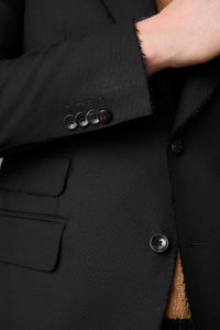 Paul raw-hem jacket black