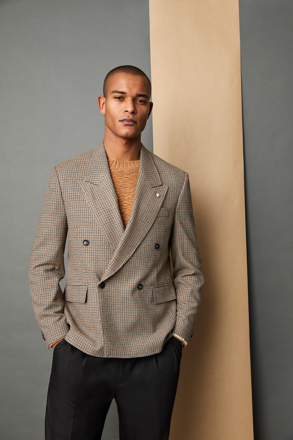 DAVID untreated jacket in camel