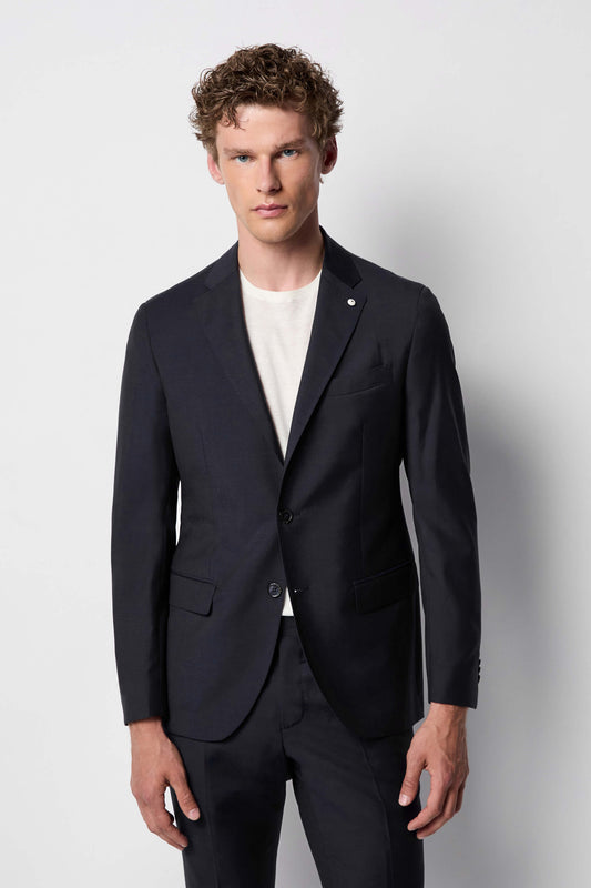 Single-breasted Duetto JAMES woolen jacket in electric blue