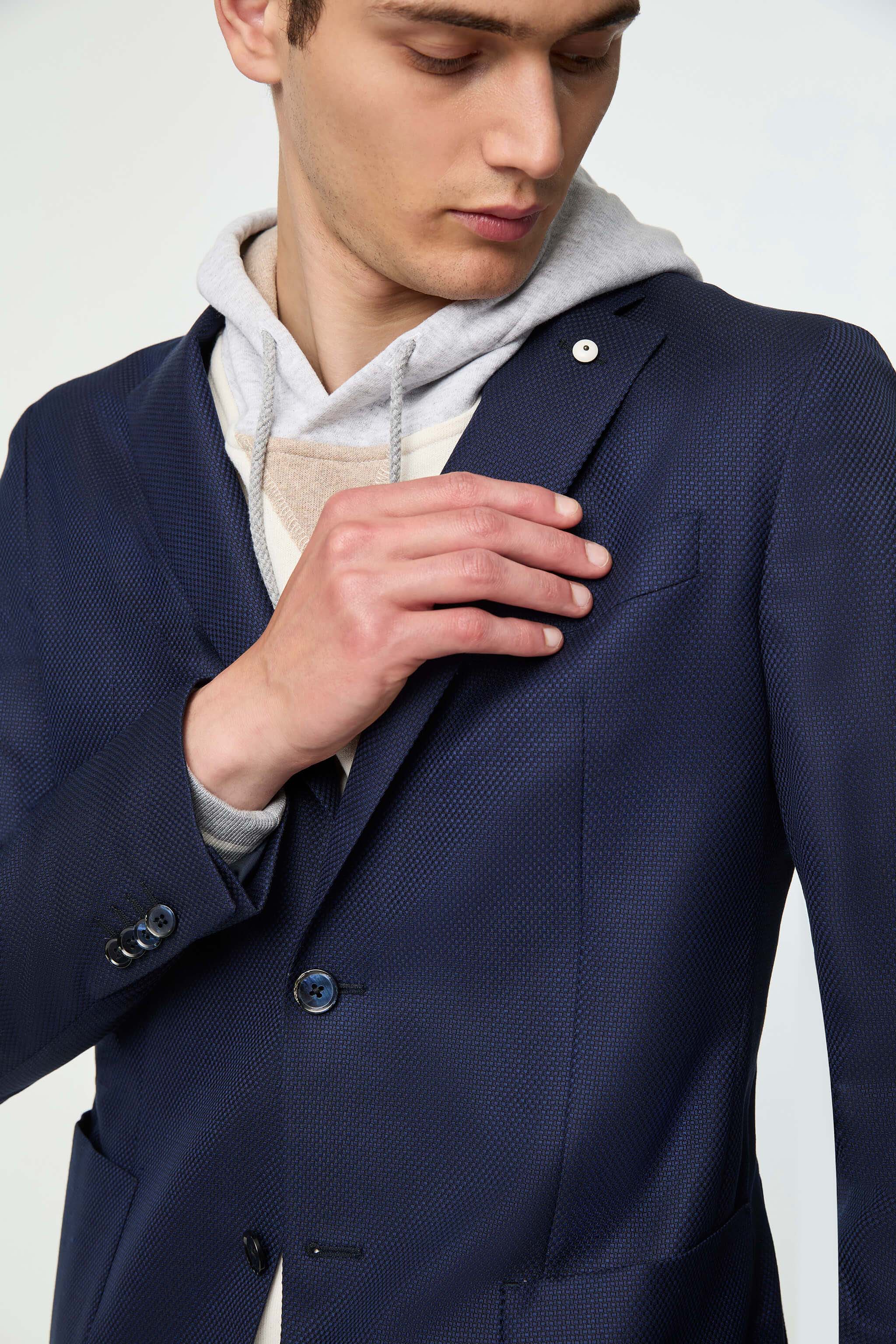 Virgin wool JACK jacket in blue | L.B.M. 1911