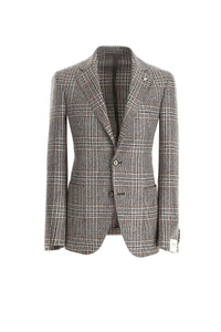 Slim fit jack jacket in gray brown
