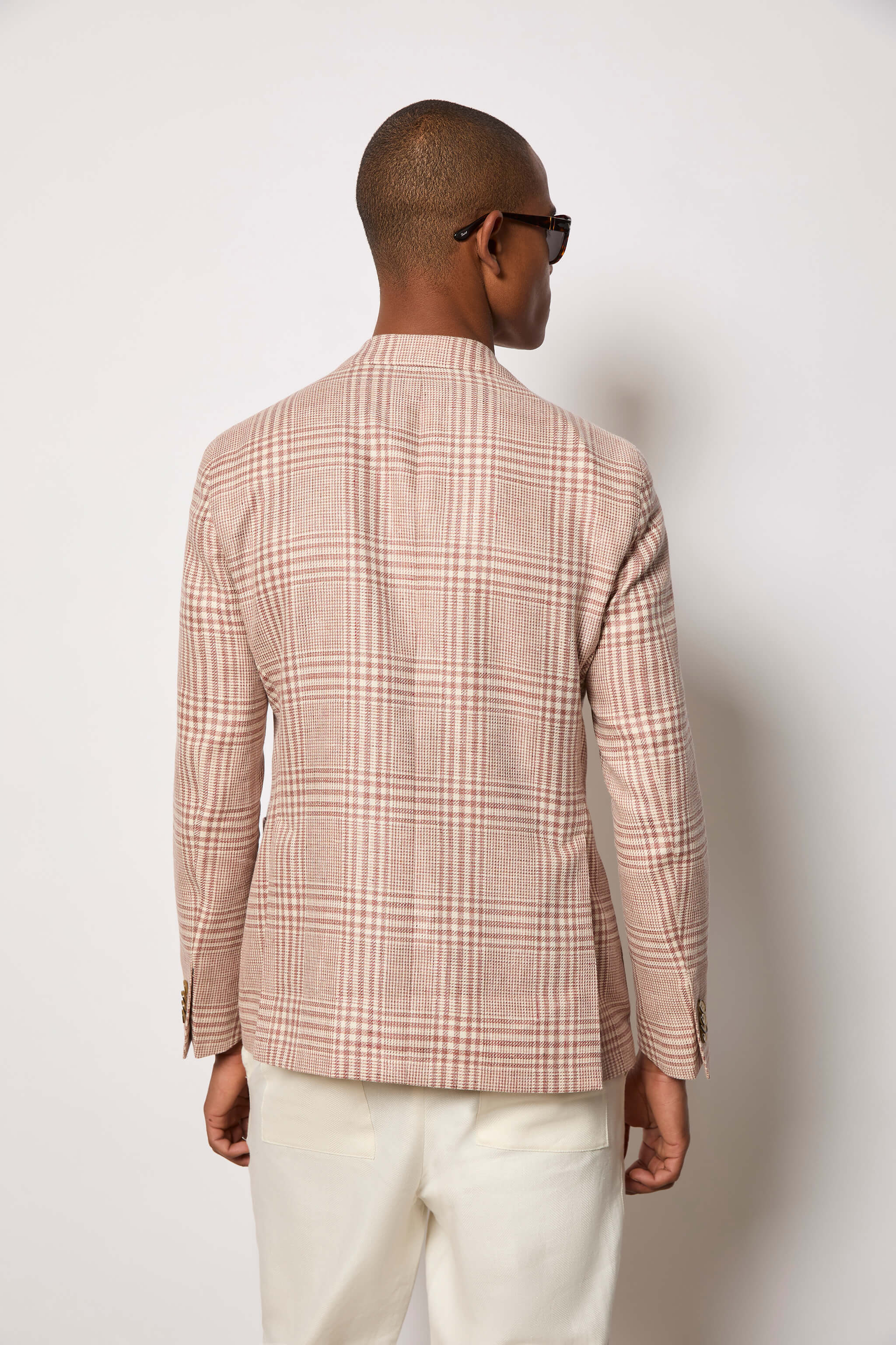 JACK jacket untreated - burgundy and ivory
