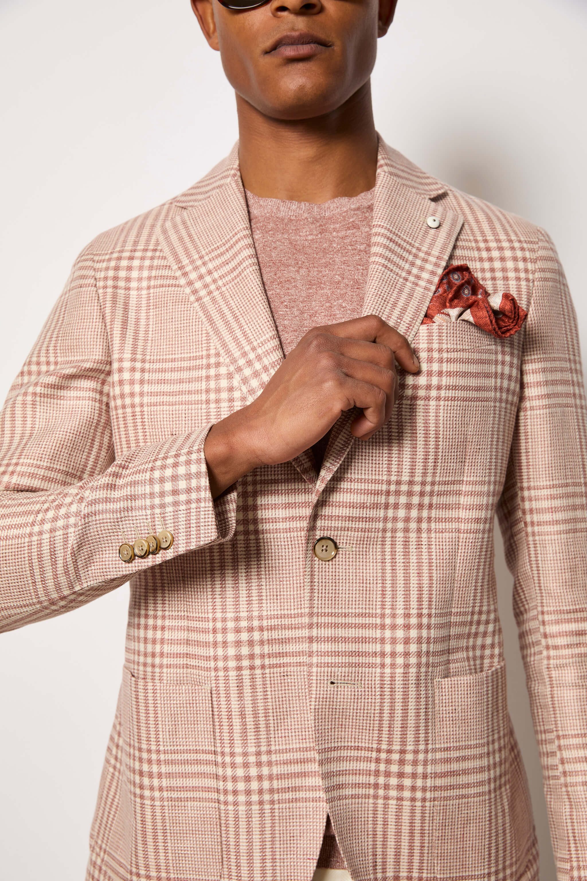 JACK jacket untreated - burgundy and ivory