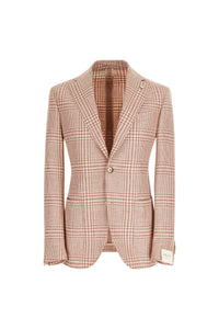 Jack jacket untreated - burgundy and ivory brick