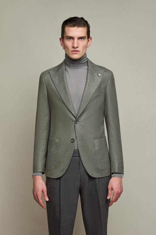 STEVE wool blazer in olive green