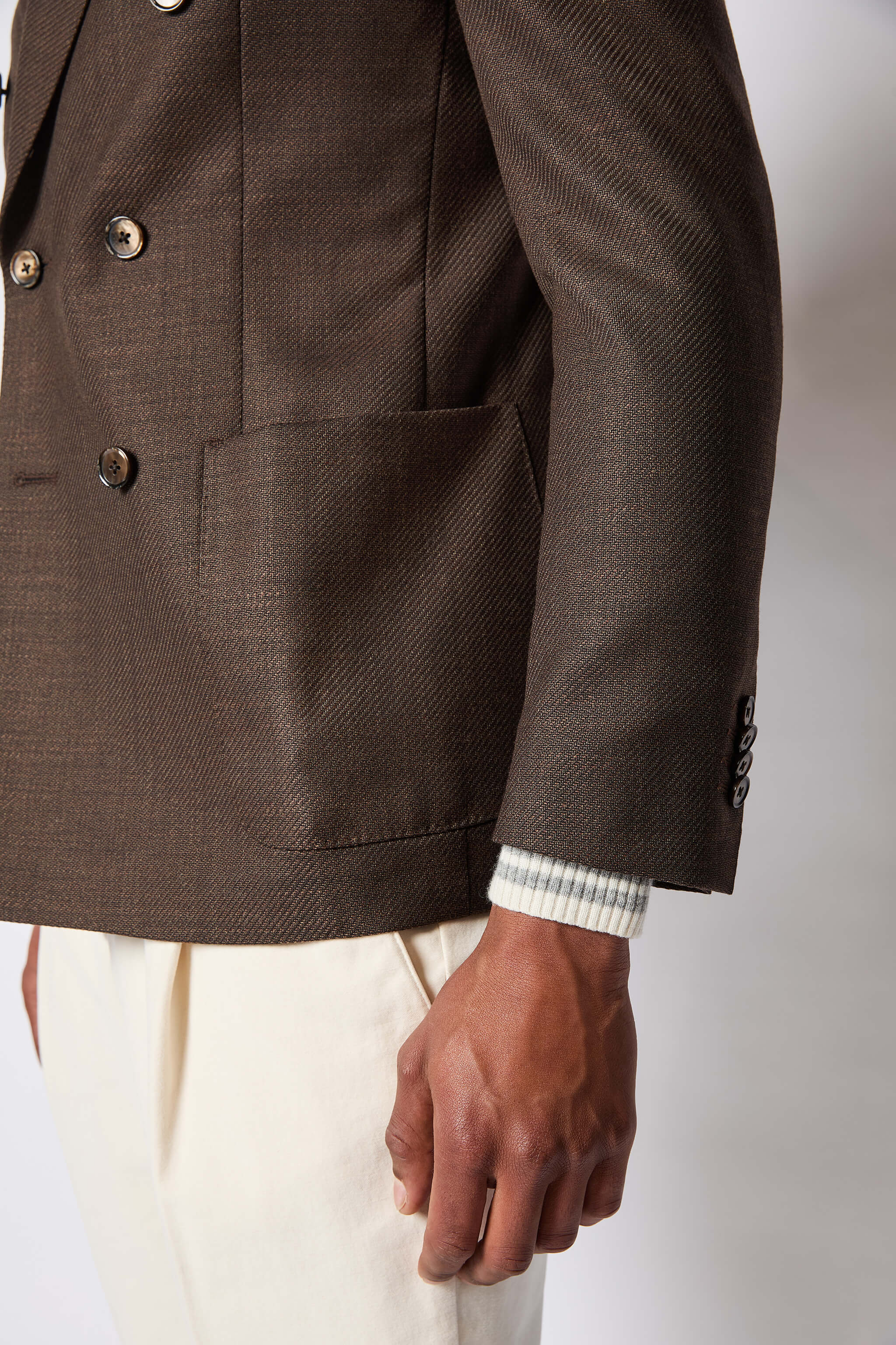 Untreated Tom double-breasted Jacket in brown | L.B.M. 1911