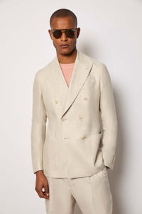 Giacca tom doppiopetto non trattata beige beige