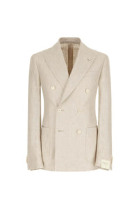 Giacca tom doppiopetto non trattata beige beige