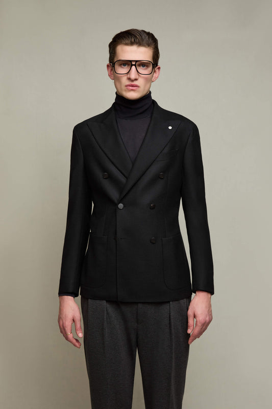 TOM wool blazer in black