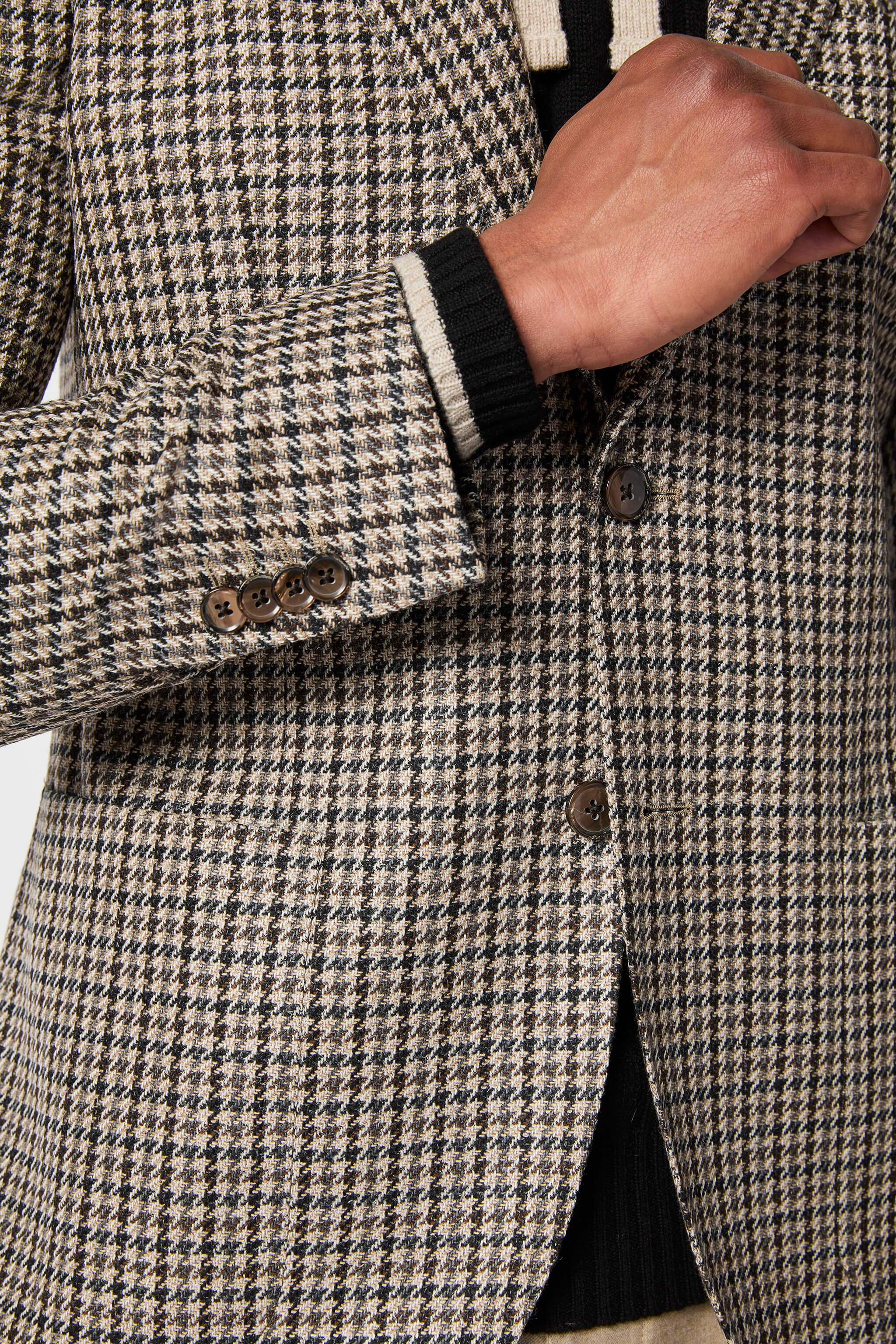 Glen-check Jack Jacket in black | L.B.M. 1911