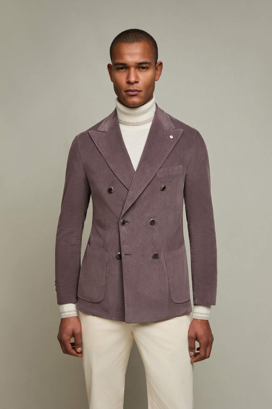 Garment-dyed TOM blazer in dusty mauve
