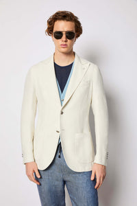 Garment-dyed steve jacket - white white