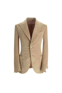 Garment-dyed steve jacket in gray earth