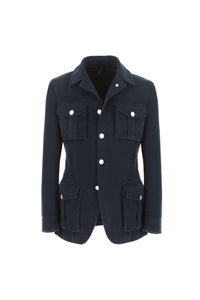 Garment-dyed sahara jacket in blue blue