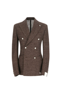 Double-breasted tom jacket - brown jersey brown