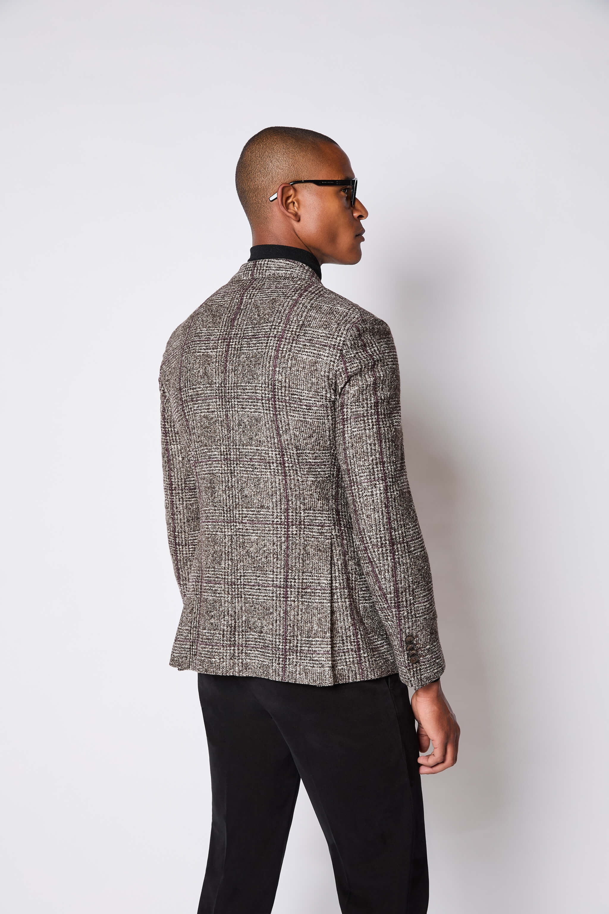 Giacca TOM doppiopetto in jersey marrone