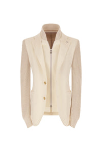 Andrew jacket in jersey - ivory white