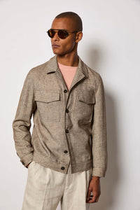 Overshirt untreated - beige brown