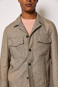 Overshirt untreated - beige brown