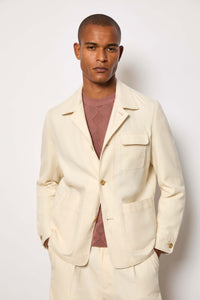 Overshirt untreated - ivory white