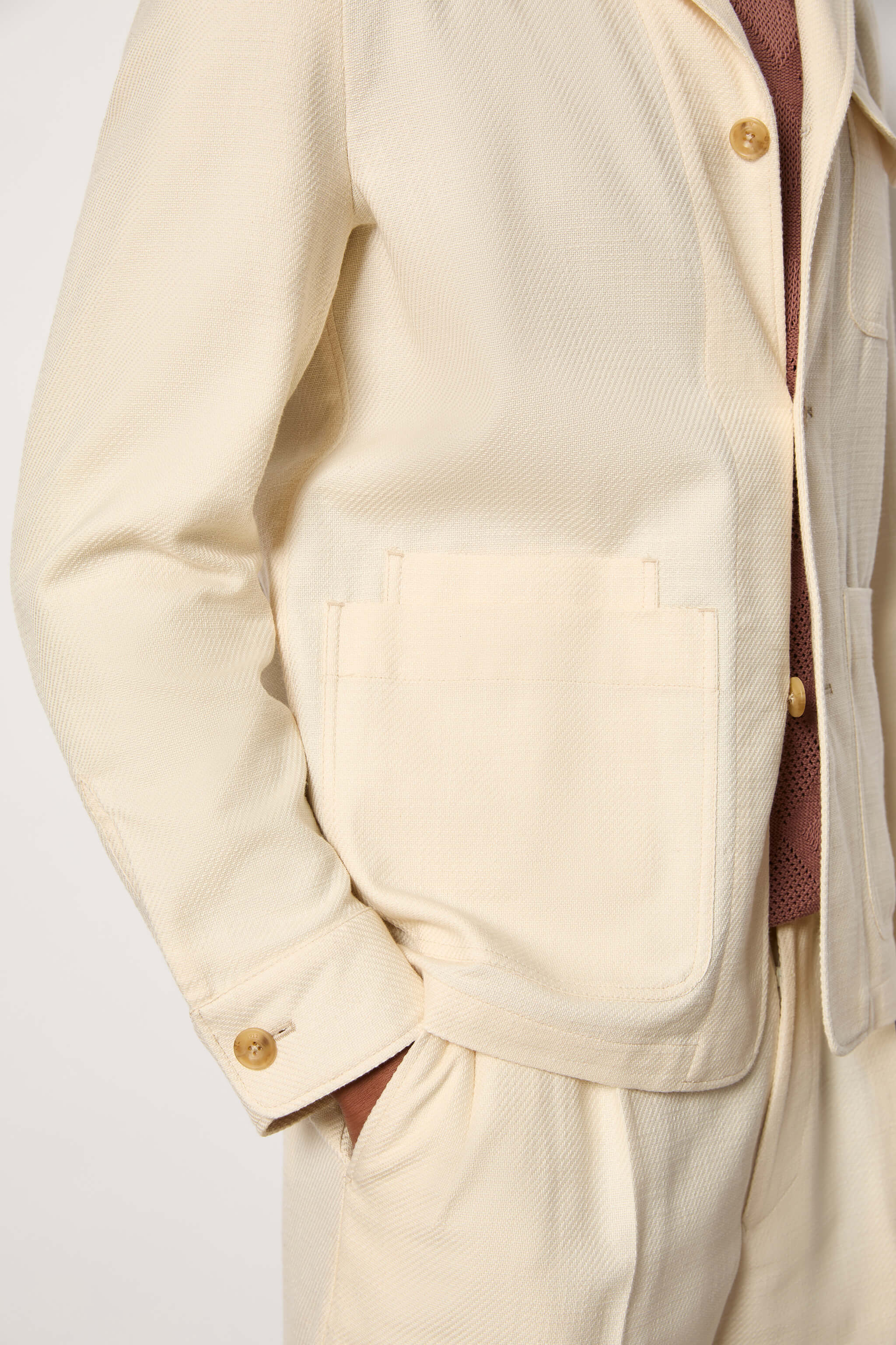 Overshirt untreated - ivory