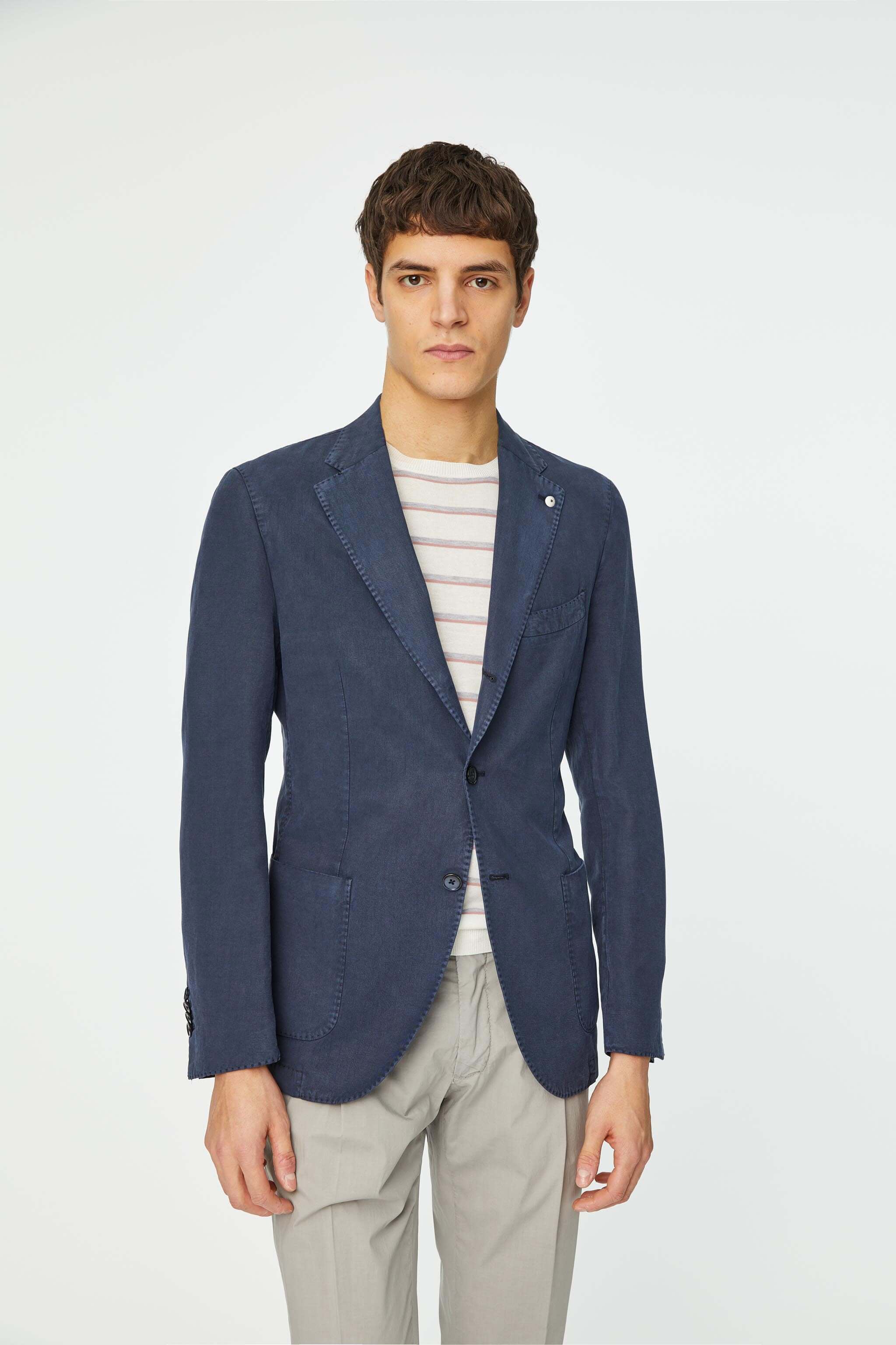 Garment-dyed JIM jacket in blue