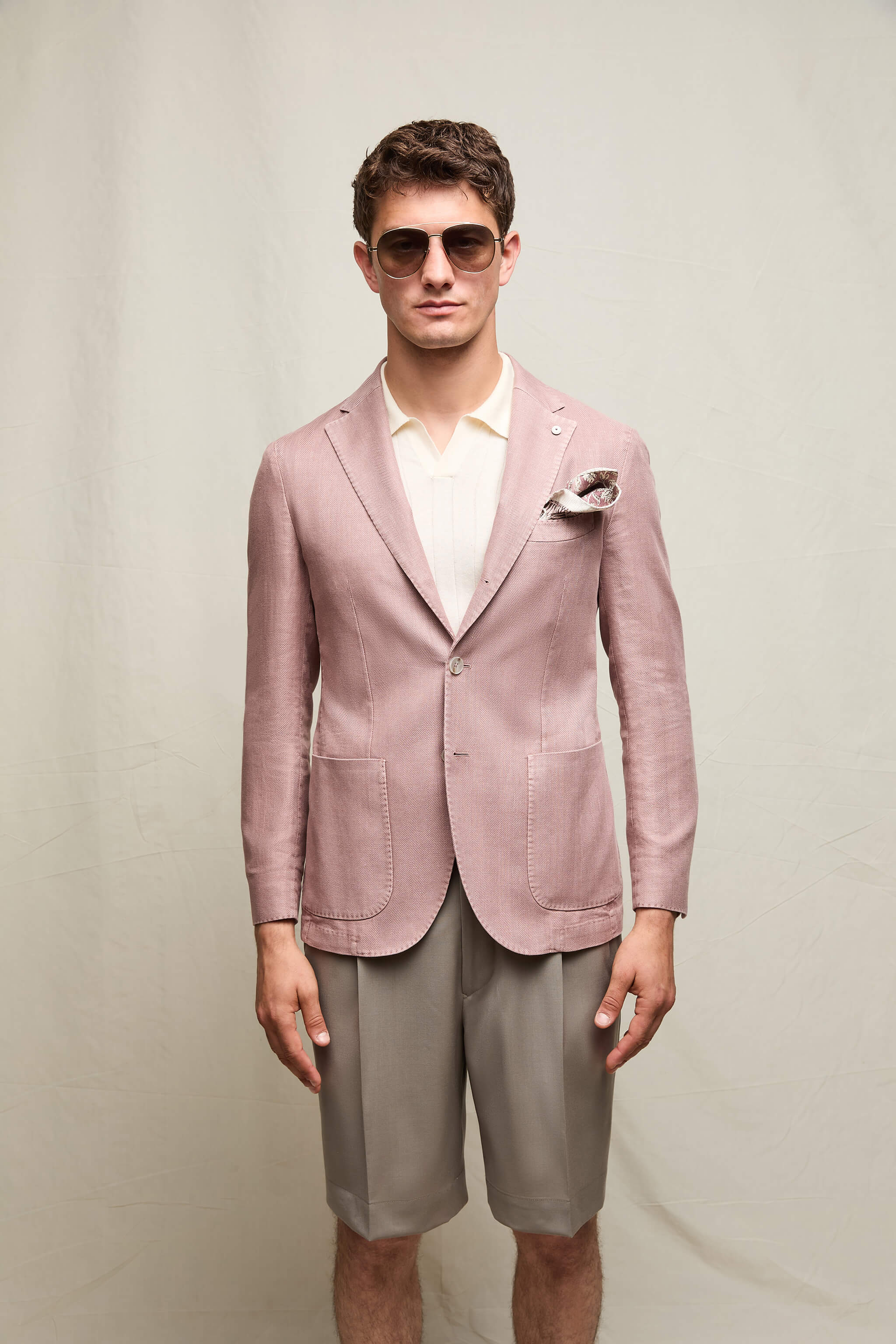 Garment-dyed JIM jacket in dusty pink | L.B.M. 1911