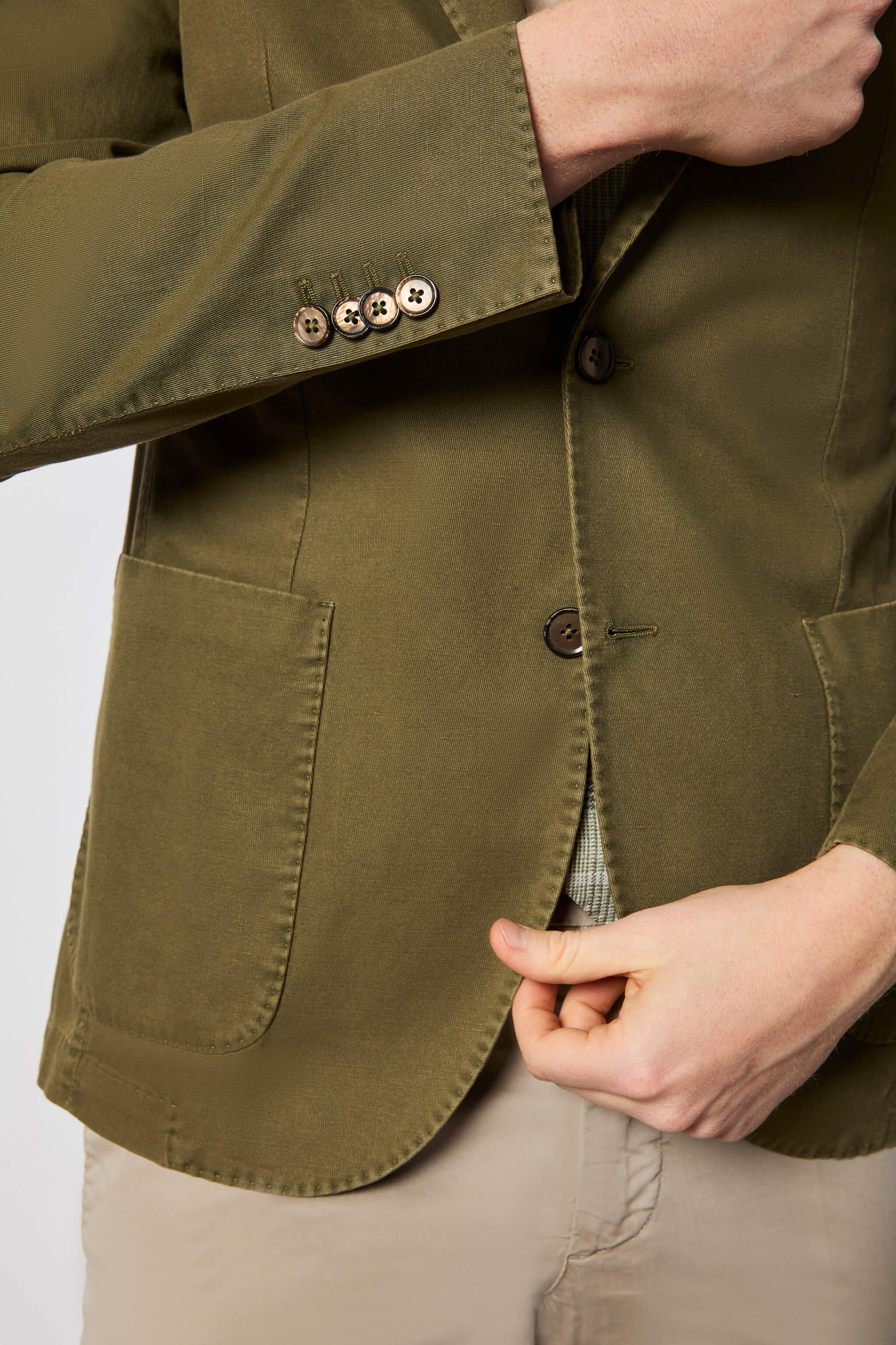 Garment-dyed JACK jacket - green