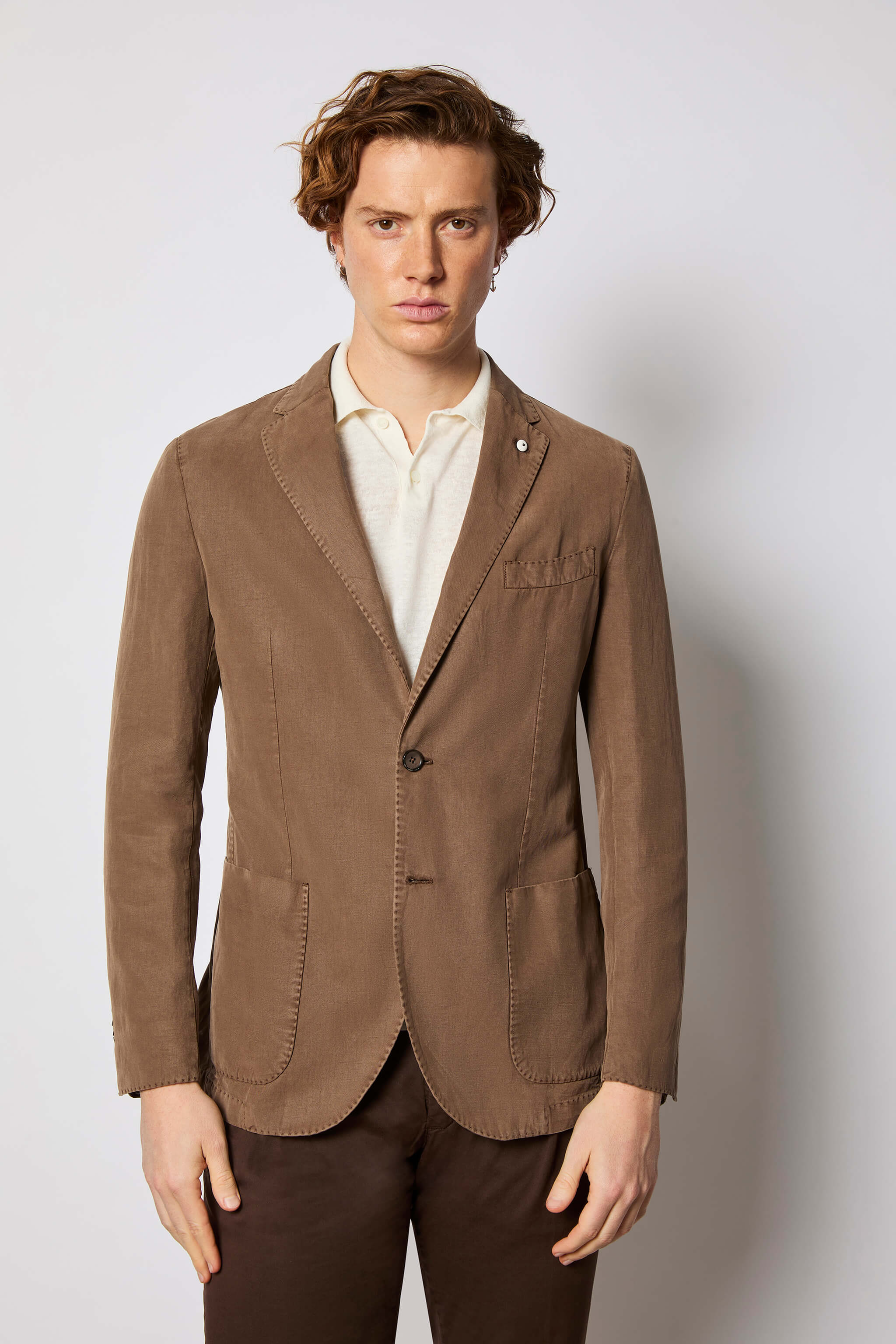 Garment-dyed JACK jacket - brown