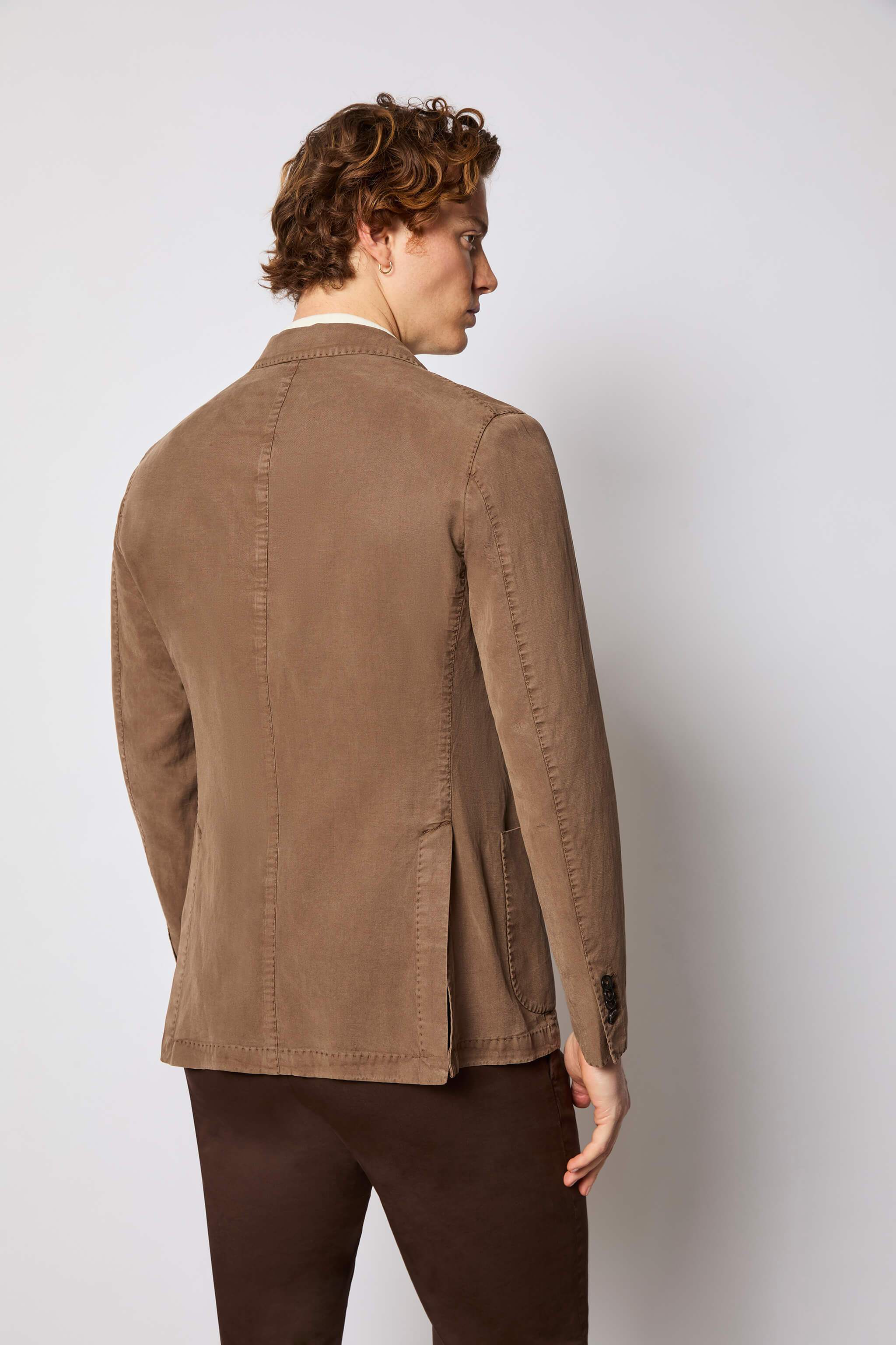Garment-dyed JACK jacket - brown