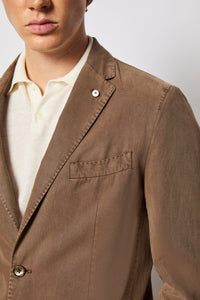 Garment-dyed jack jacket - brown brown