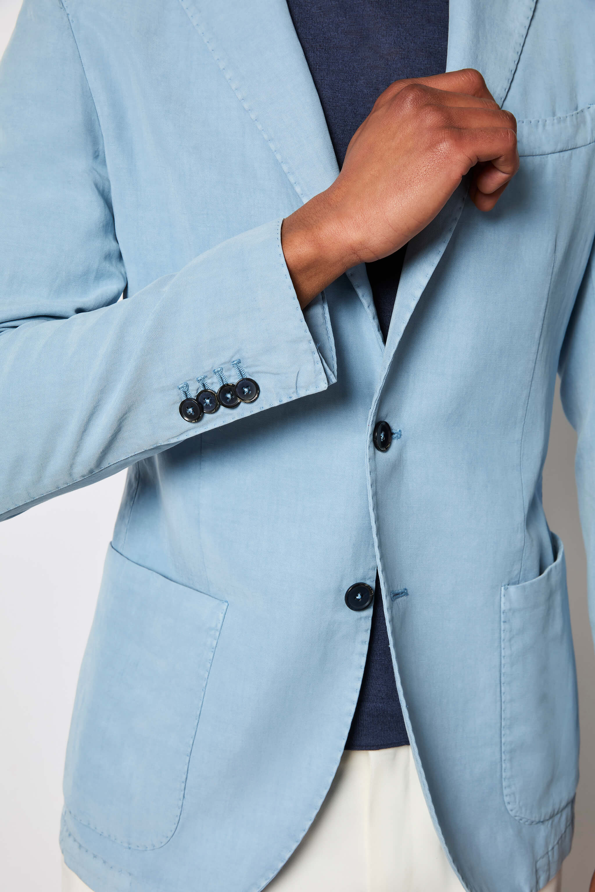 Garment-dyed JACK jacket - powder blue
