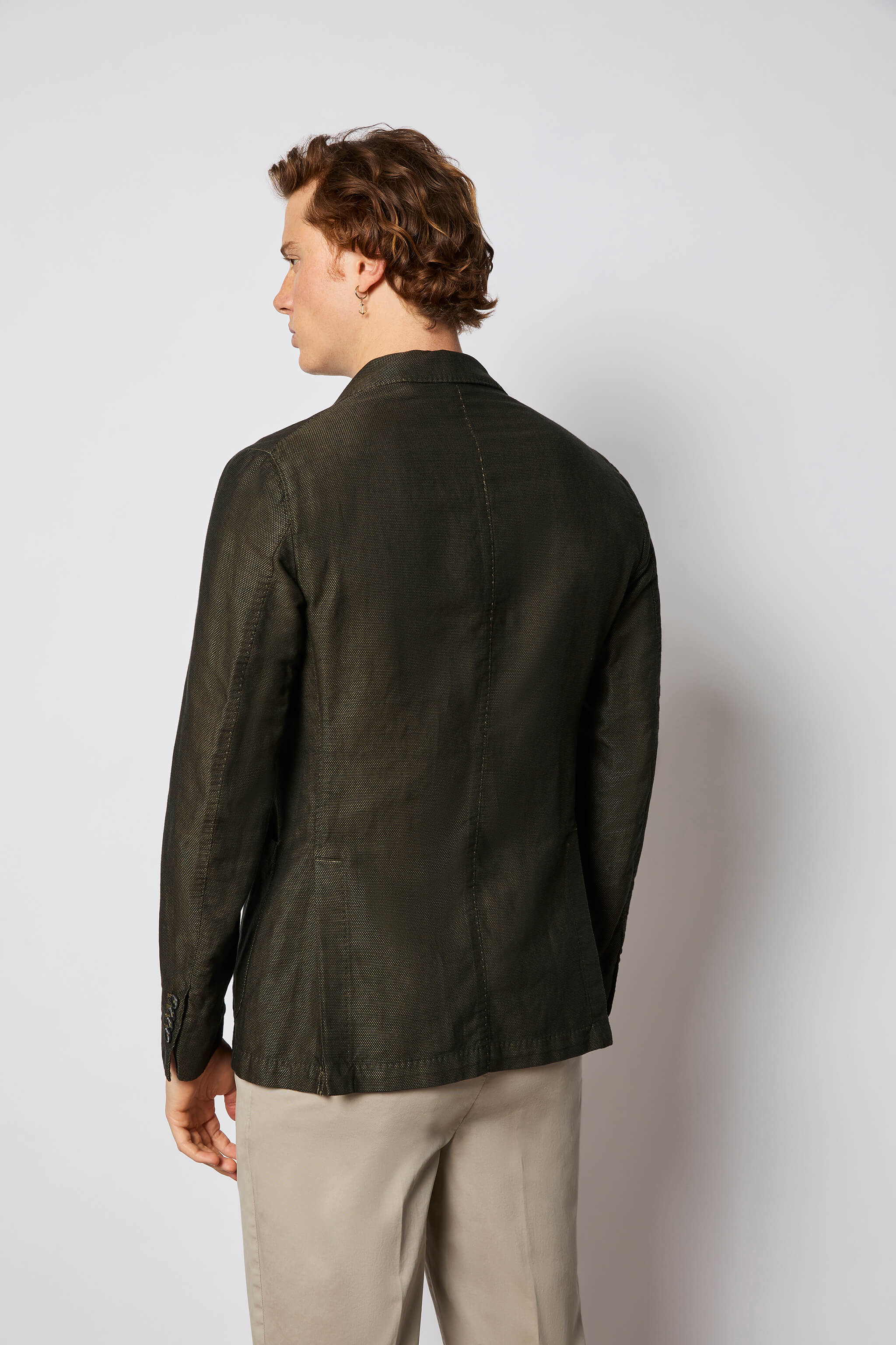 Garment-dyed JACK jacket - dark green