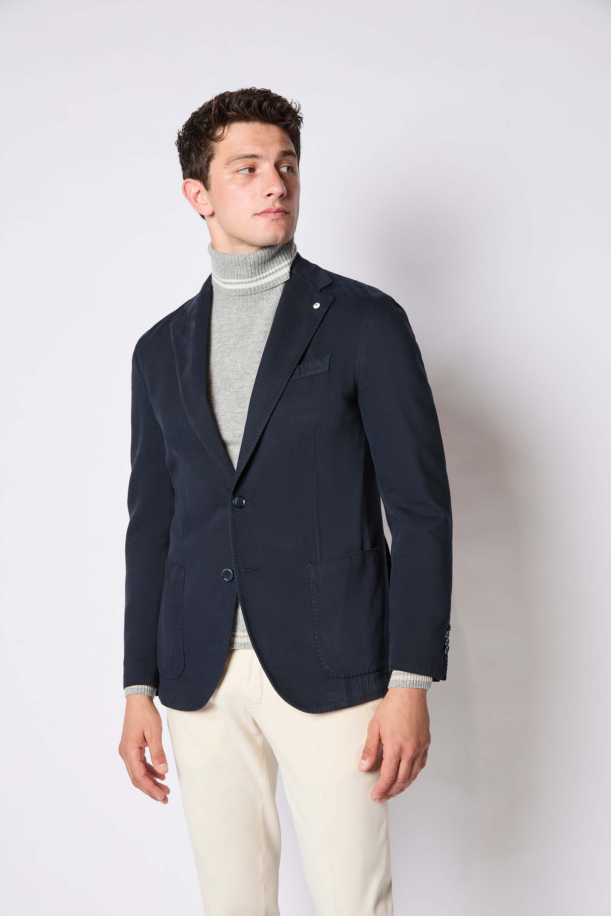 L.B.M.1911/ネイビージャケット Garment-dyed Jack Jacket in blue | L.B.M. 1911