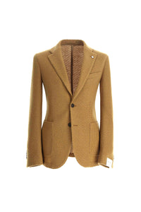 Punto jacket in yellow ochre earth