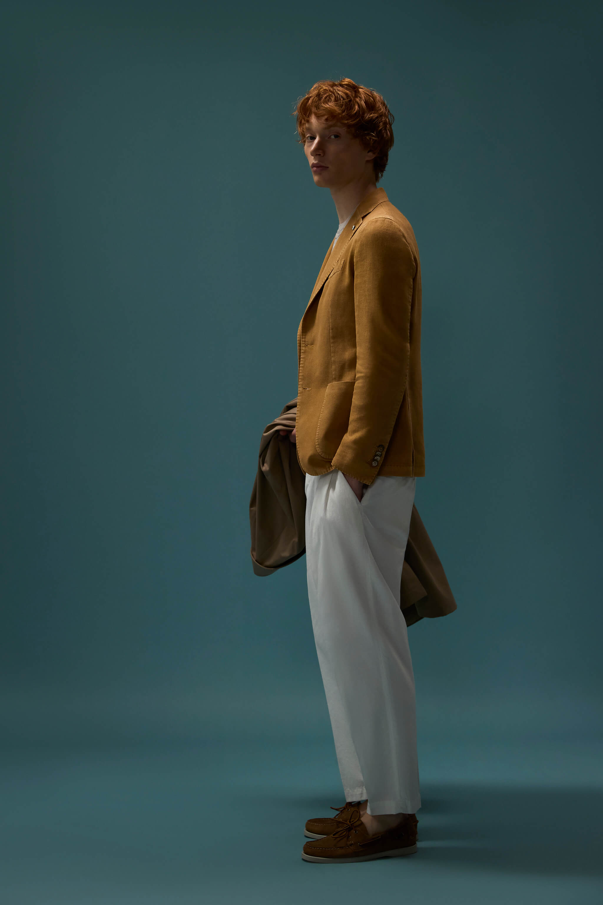 Garment-dyed JACK jacket - ochre yellow