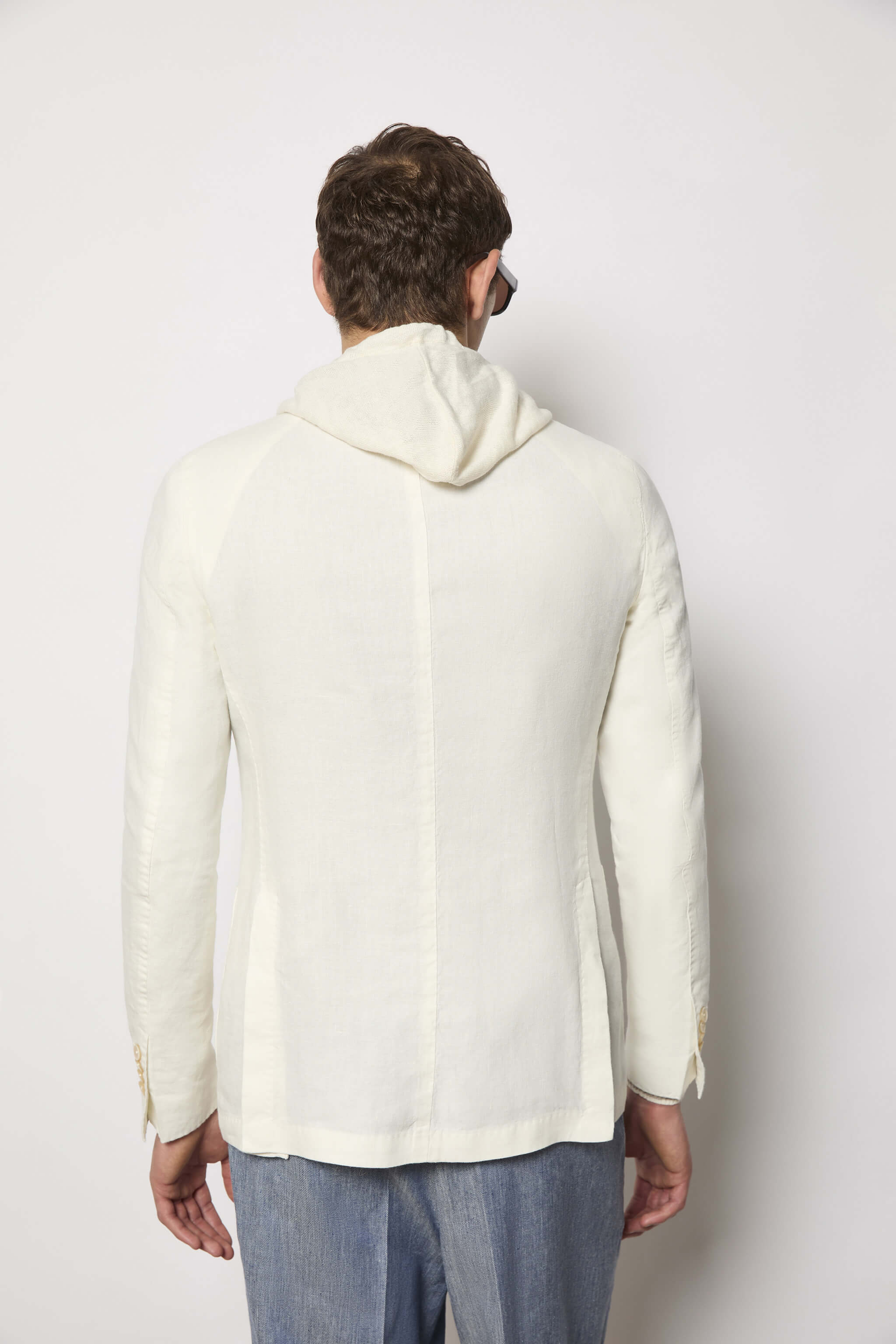 STEVE jacket in linen washed - ivory